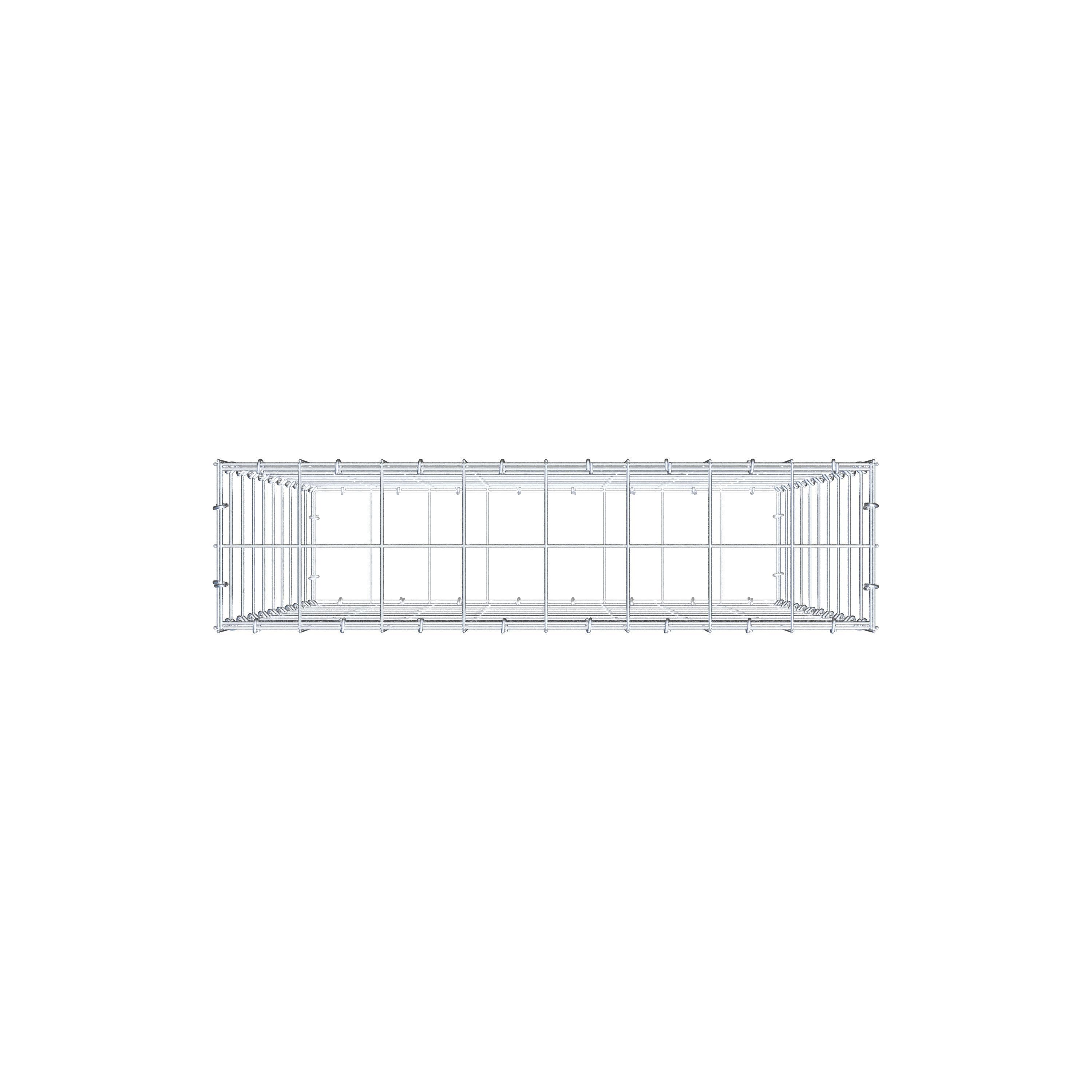 Gabion 100 cm x 80 cm x 20 cm (L x H x P), mailles 10 cm x 10 cm, anneau en C