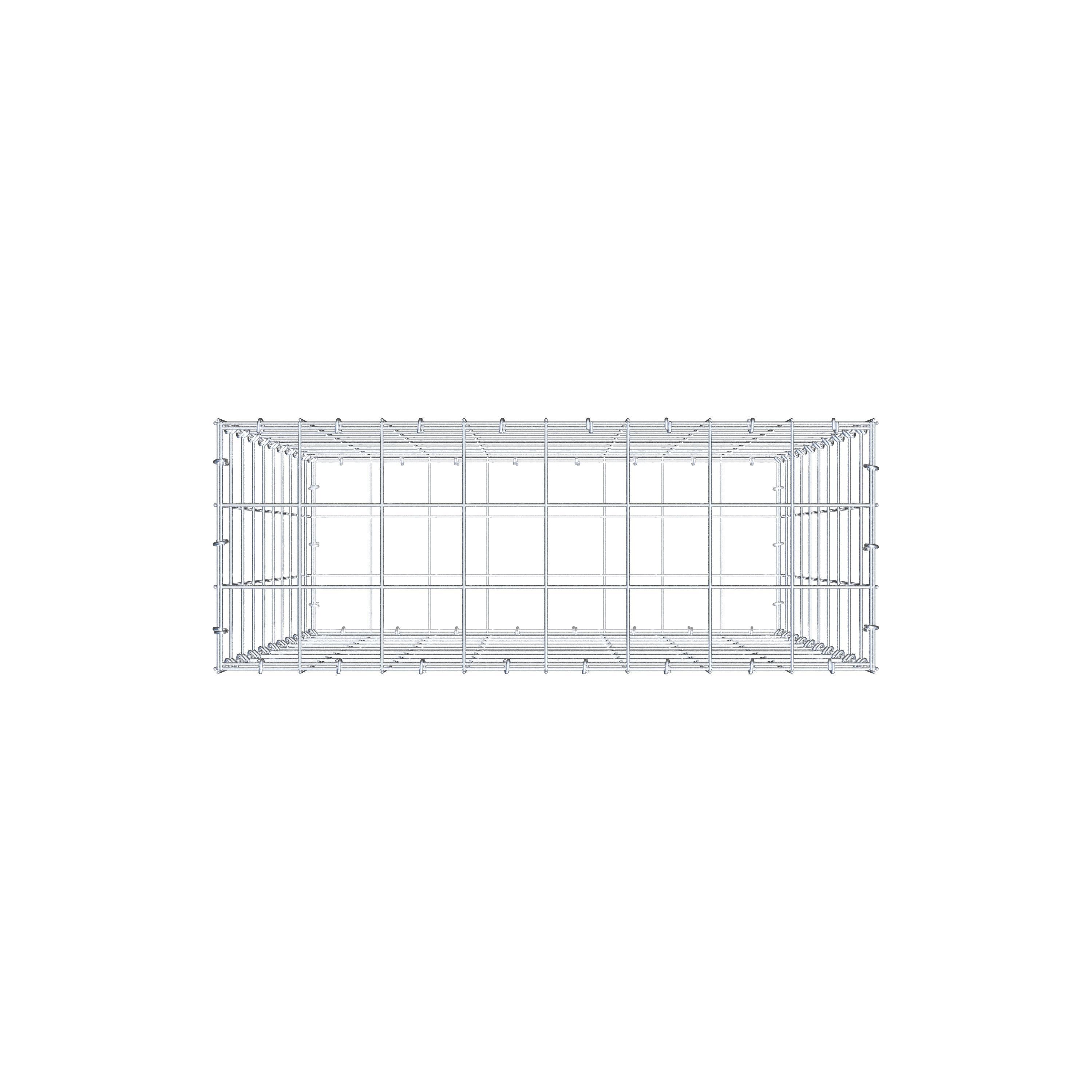 Gabion 100 cm x 80 cm x 30 cm (L x H x D), mesh size 10 cm x 10 cm, C-ring