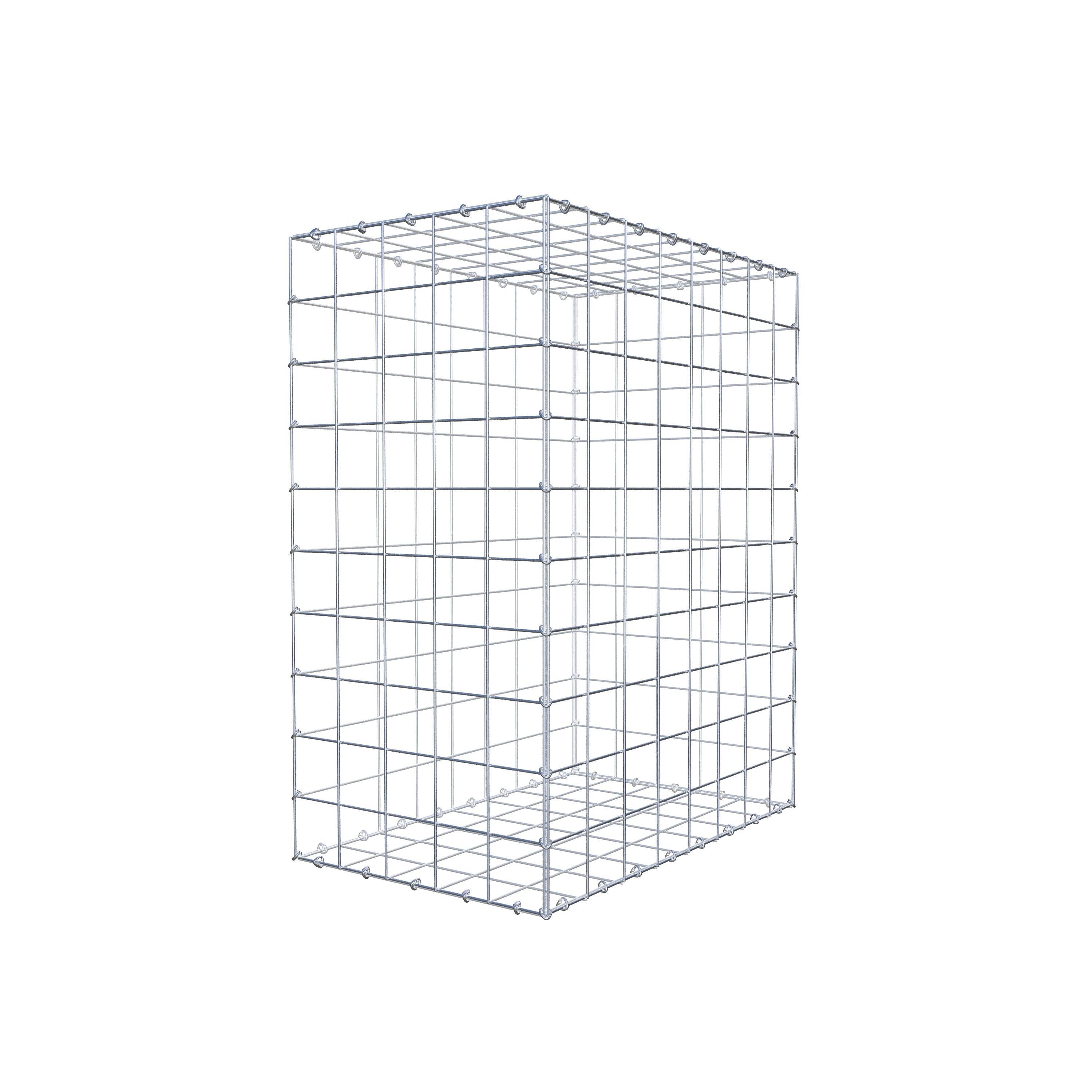 Gabion 100 cm x 80 cm x 50 cm (L x H x D), mesh size 10 cm x 10 cm, C-ring