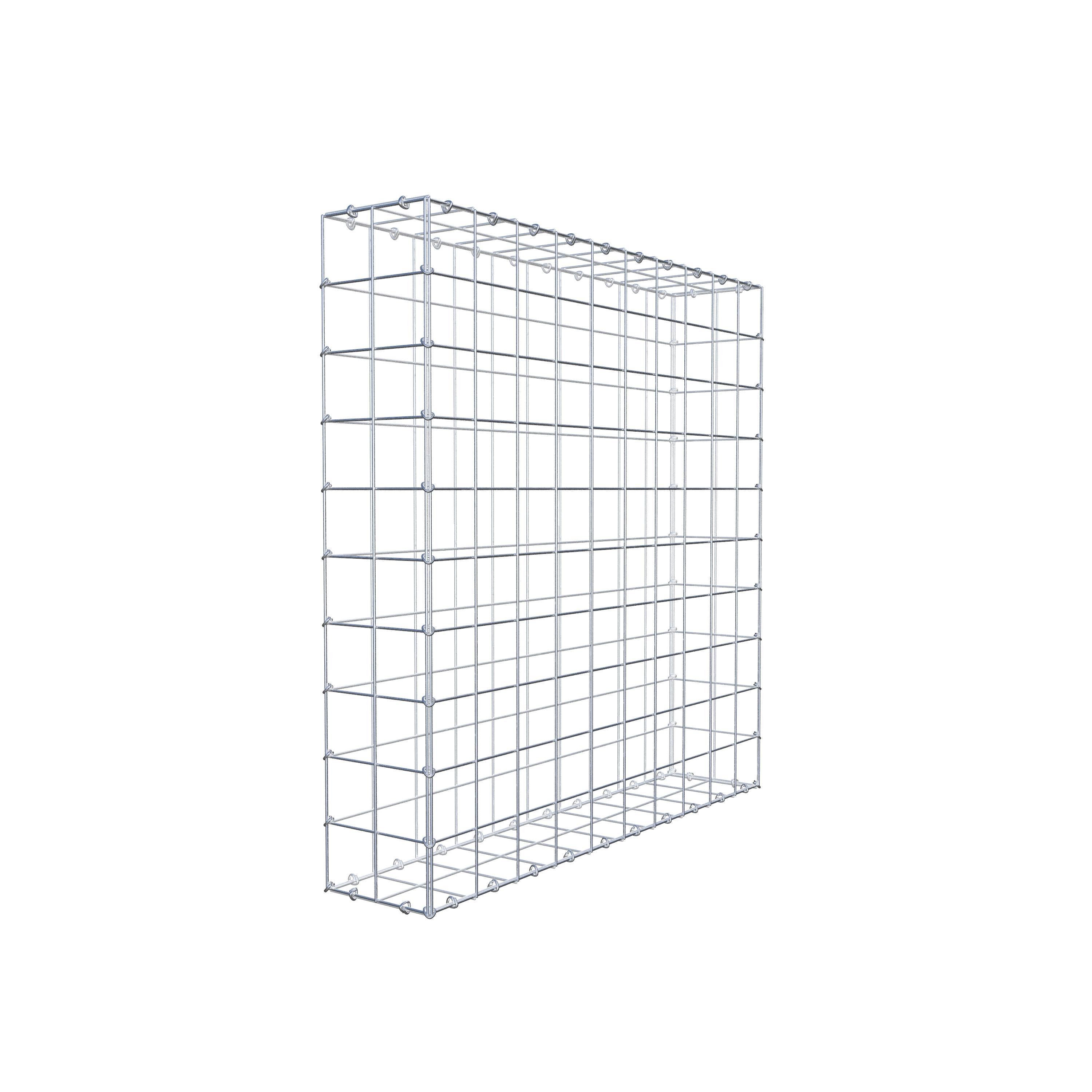 Gabion 100 cm x 100 cm x 20 cm (L x H x P), mailles 10 cm x 10 cm, anneau en C
