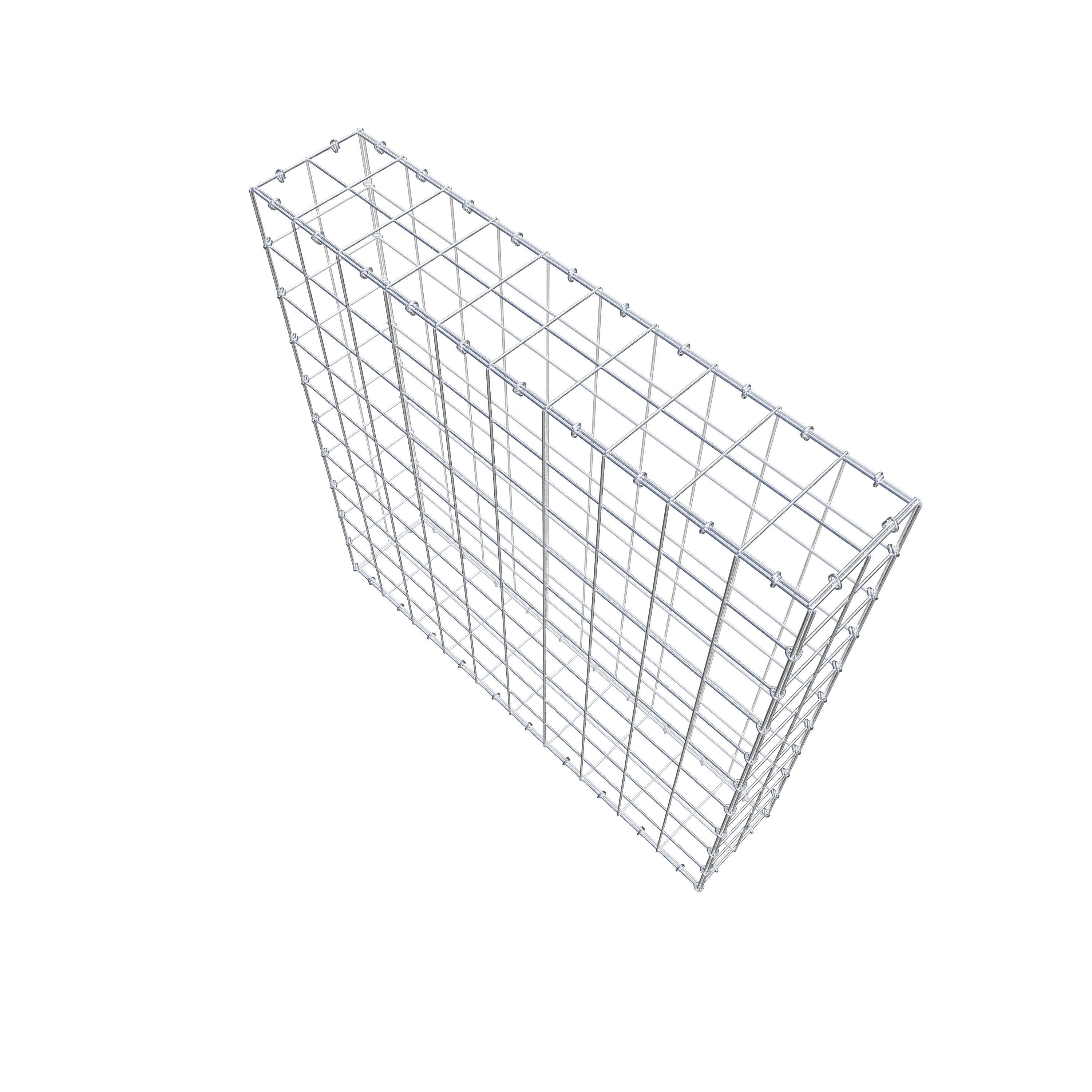 Gabion 100 cm x 100 cm x 20 cm (L x H x P), mailles 10 cm x 10 cm, anneau en C