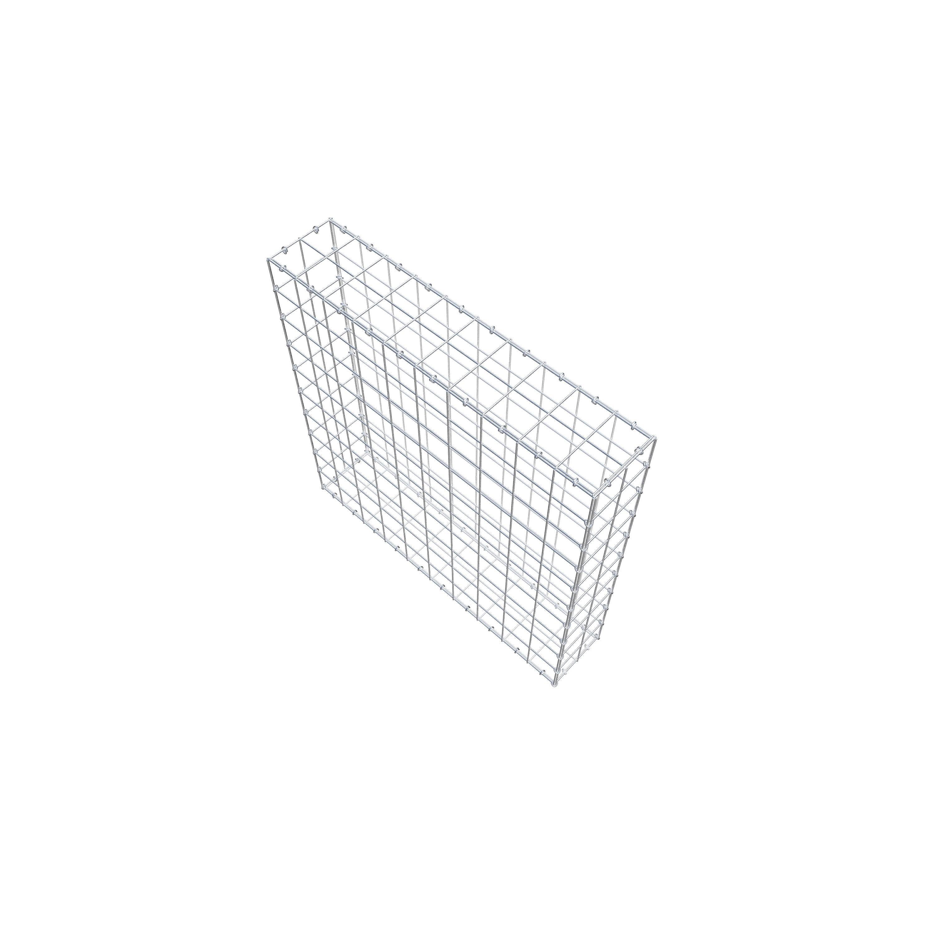Gabion 100 cm x 100 cm x 20 cm (L x H x P), mailles 10 cm x 10 cm, anneau en C