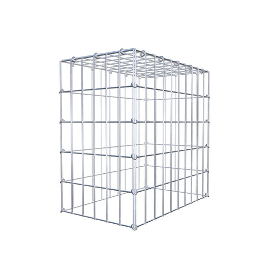 Monteret gabion type 3 50 cm x 50 cm x 30 cm (L x H x D), maskestørrelse 5 cm x 10 cm, C-ring