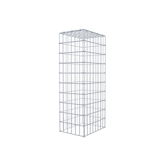 Gavión complementario de tipo 3 100 cm x 40 cm x 30 cm (largo x alto x fondo), malla 5 cm x 10 cm, anillo en C