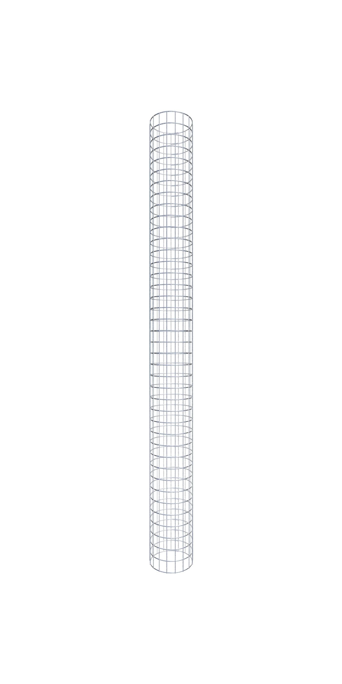 Round gabion column, hot-dip galvanized, 27 cm diameter, 200 cm height, MW 5 cm x 10 cm