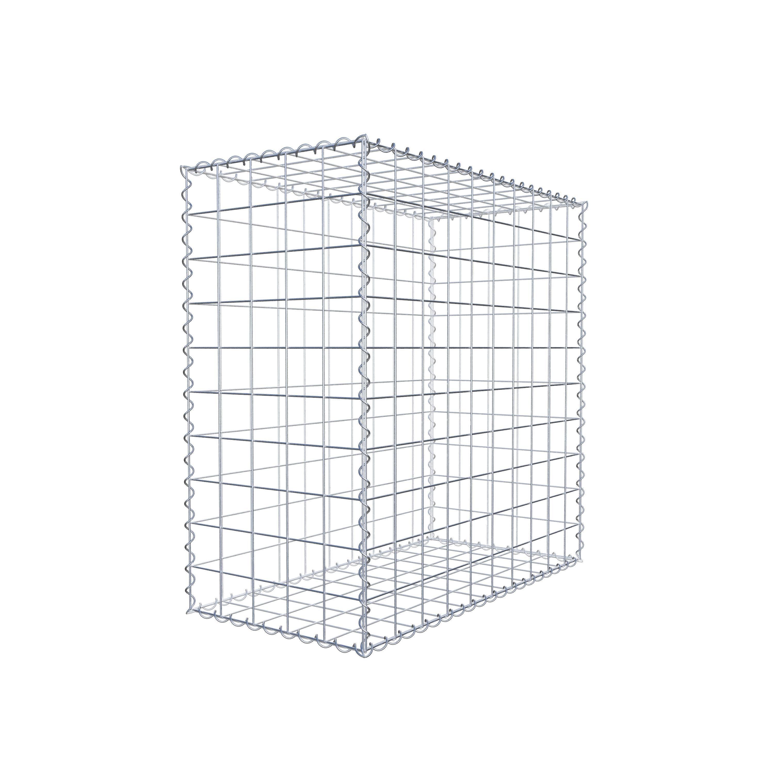 Lot de 2 gabions 100 cm x 100 cm x 50 cm (L x H x P), mailles 10 x 10 cm, spirale