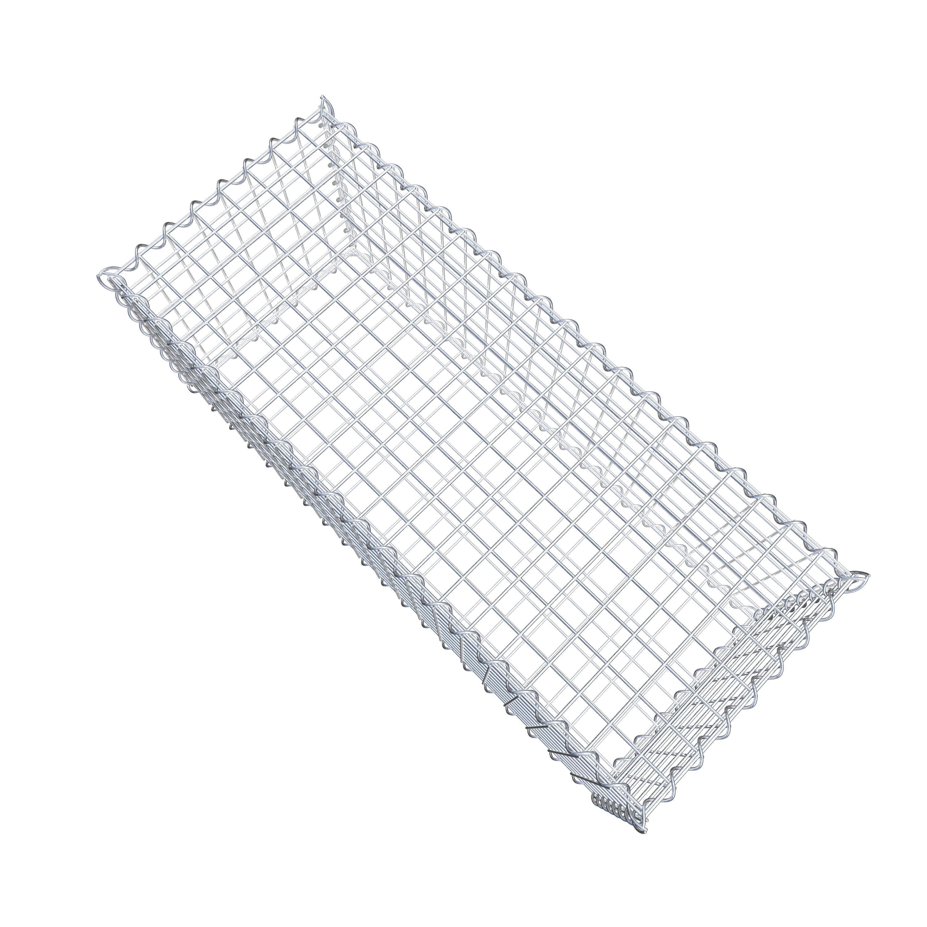 Juego de 2 gaviones de 100 cm x 40 cm x 40 cm (largo x alto x fondo), malla de 5 x 5 cm, en espiral