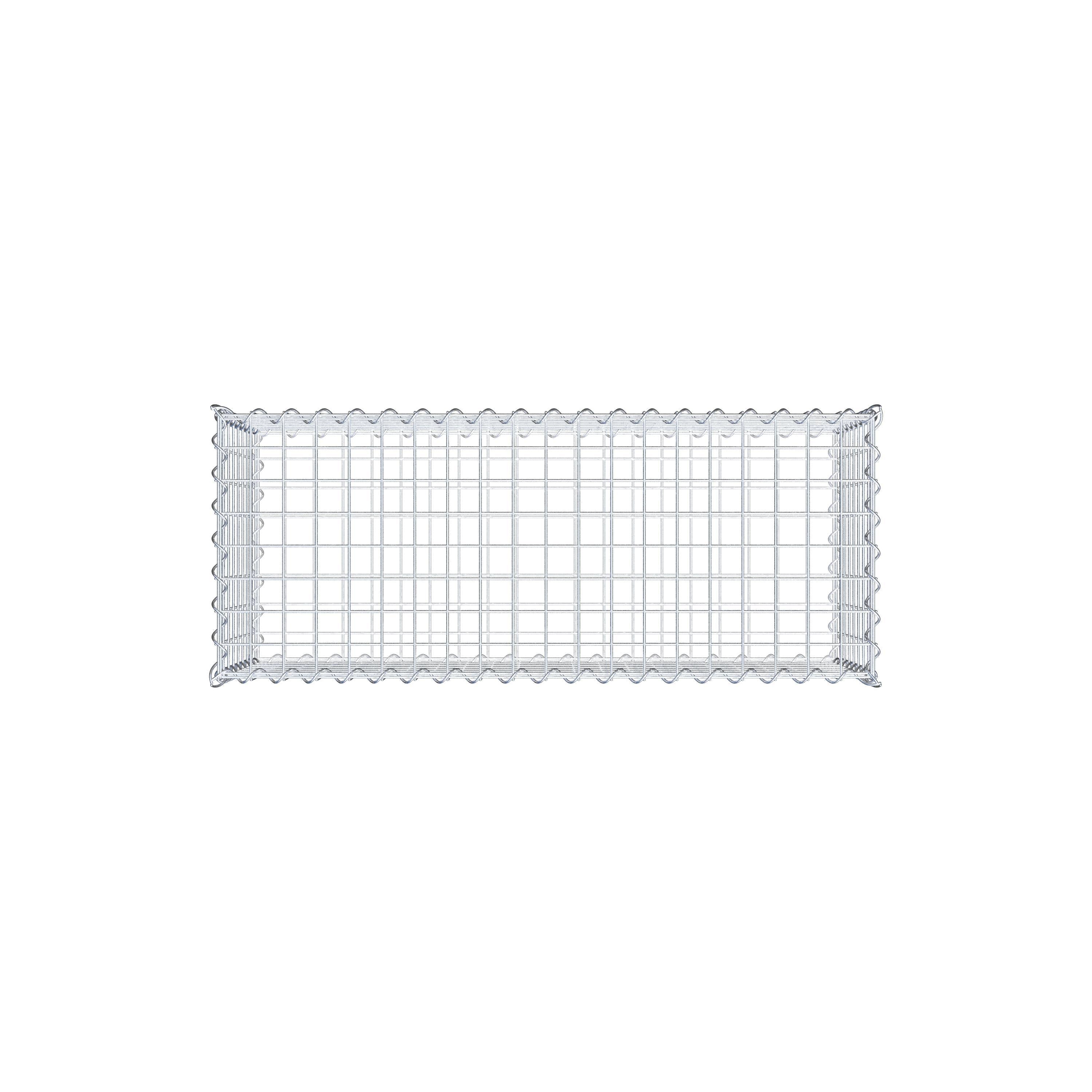 Juego de 2 gaviones de 100 cm x 40 cm x 40 cm (largo x alto x fondo), malla de 5 x 5 cm, en espiral