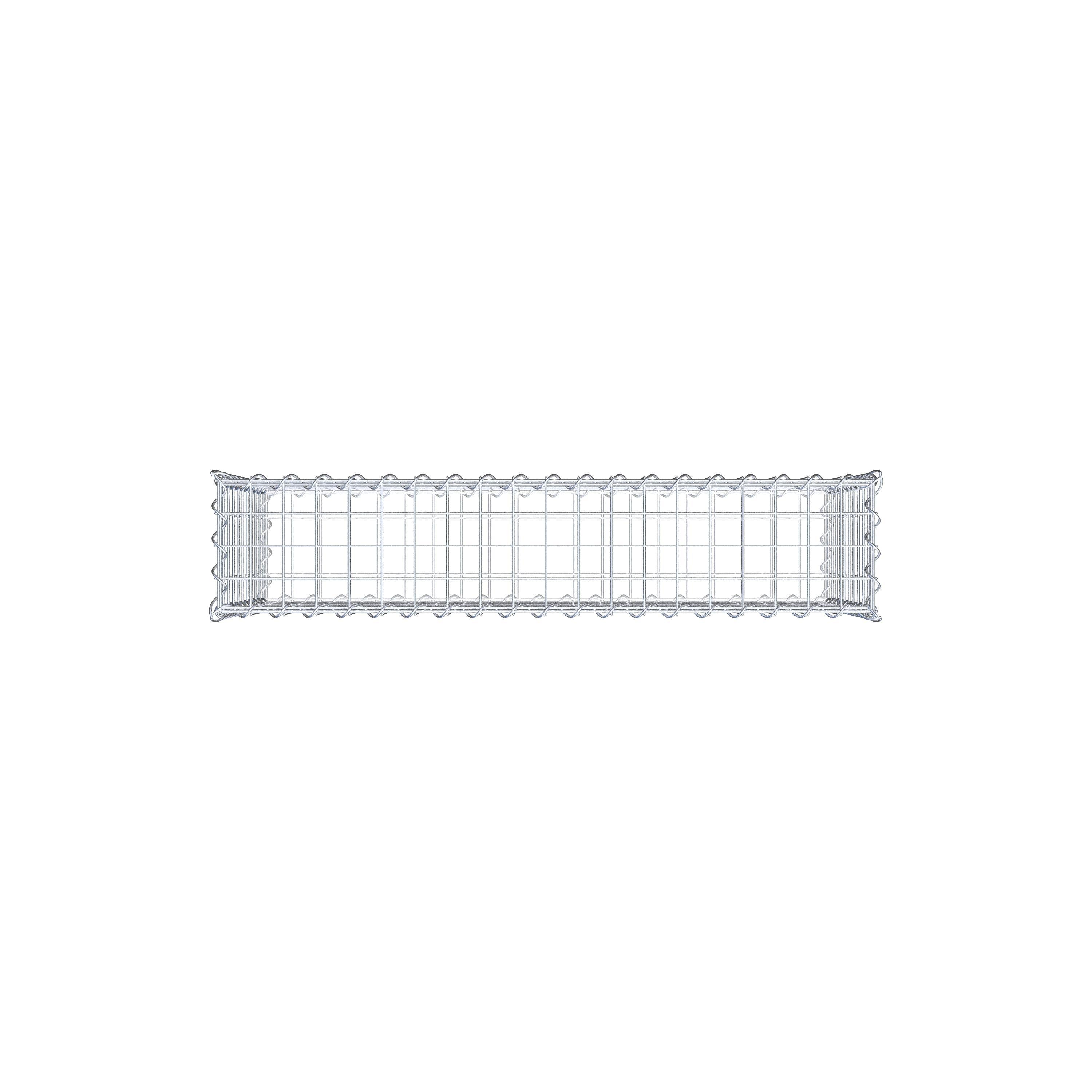Sats med 2 gabioner 100 cm x 50 cm x 20 cm (L x H x D), maskstorlek 5 x 5 cm, spiral
