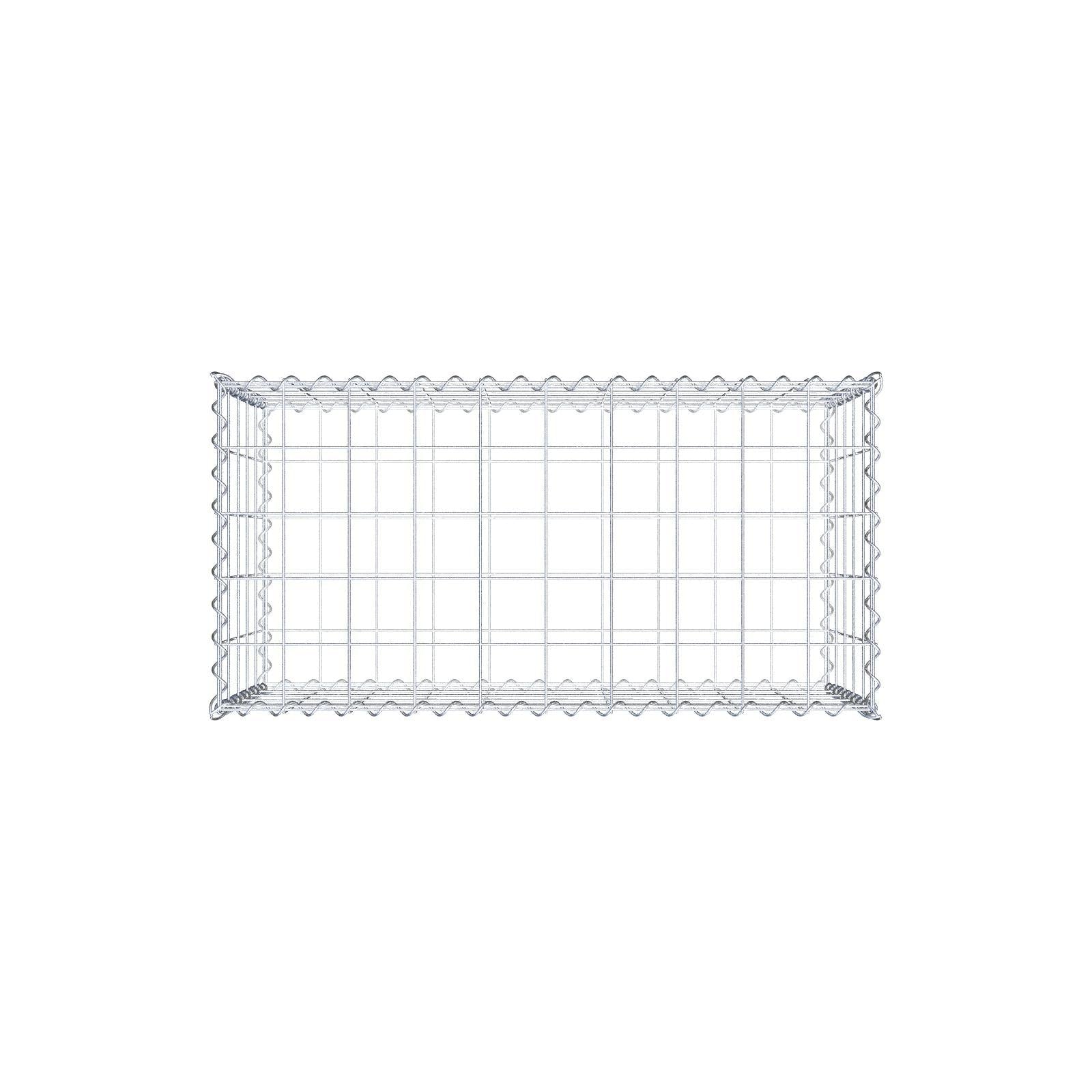 Lot de 2 gabions 100 cm x 50 cm x 50 cm (L x H x P), mailles 10 x 10 cm, spirale