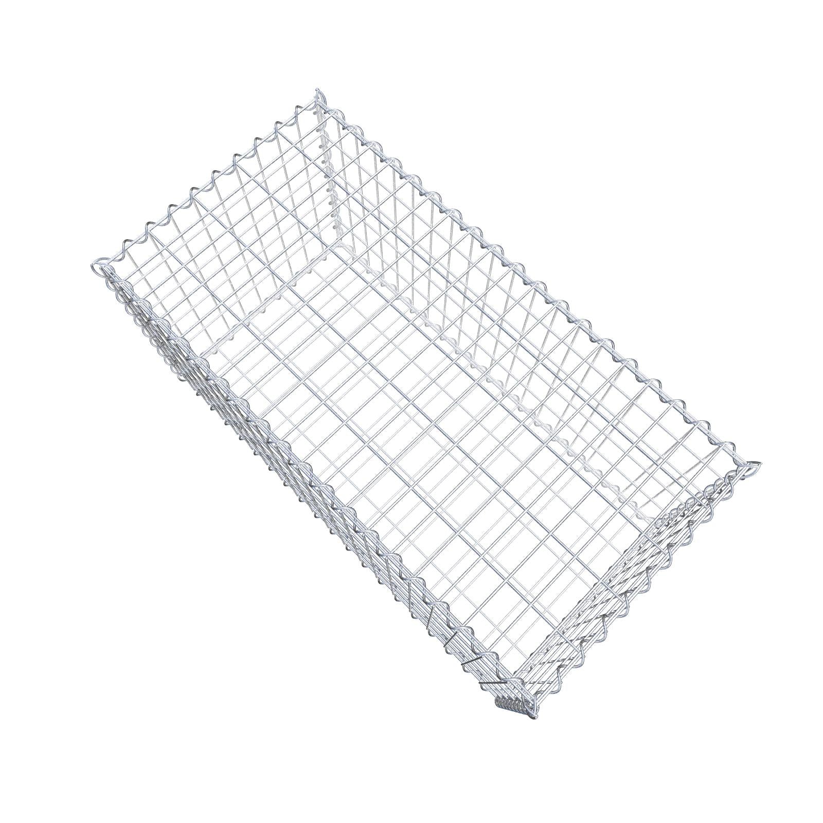 Juego de 2 gaviones 100 cm x 50 cm x 50 cm (L x A x P), luz de malla 5 x 10 cm, en espiral