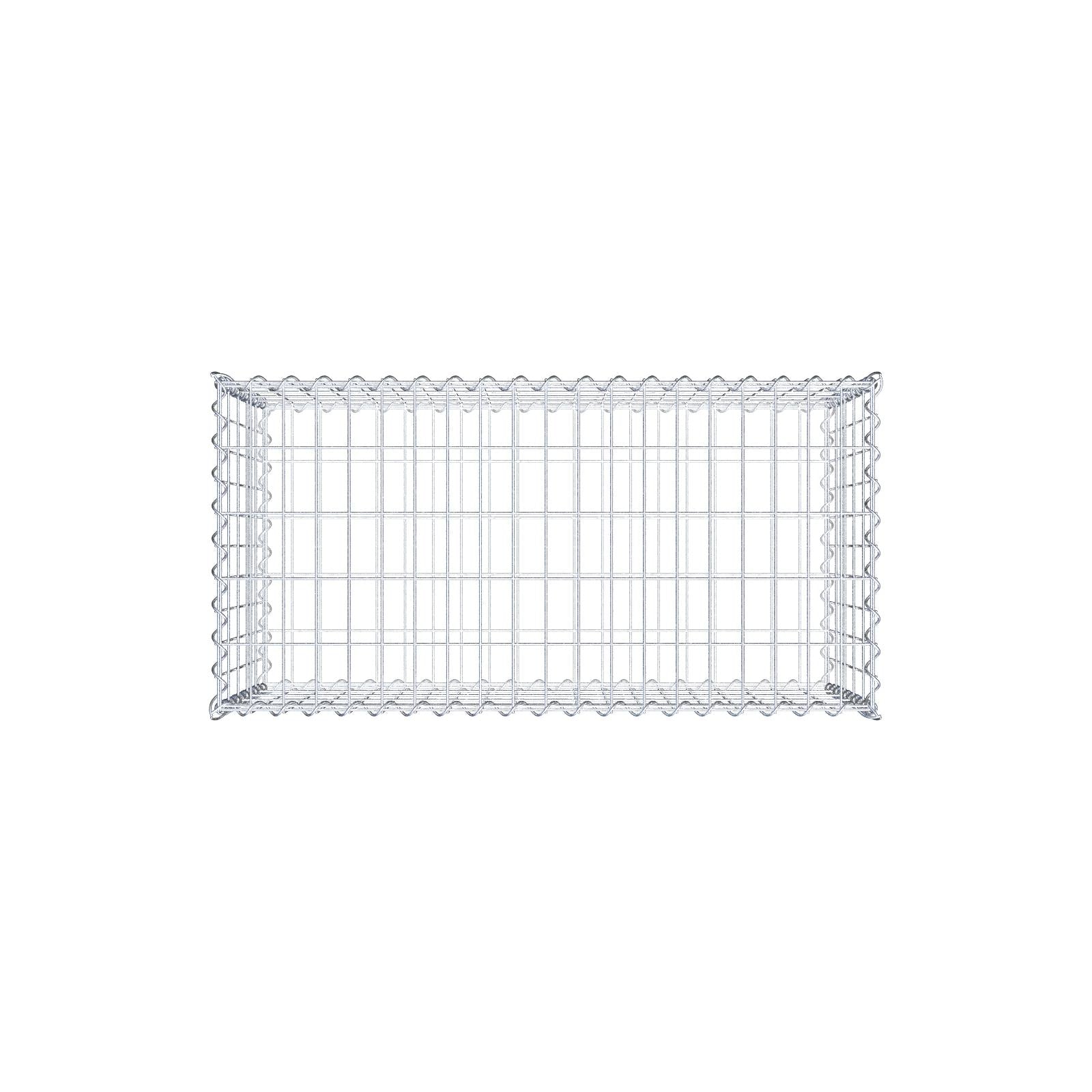 Juego de 2 gaviones 100 cm x 50 cm x 50 cm (L x A x P), luz de malla 5 x 10 cm, en espiral