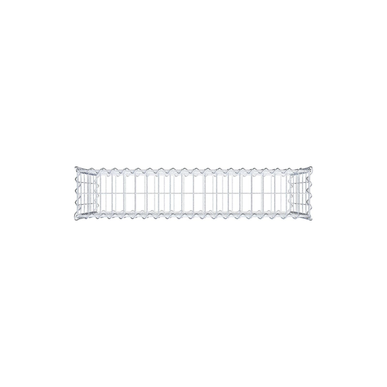 Juego de 2 gaviones 100 cm x 60 cm x 20 cm (L x A x P), malla 5 x 10 cm, espiral