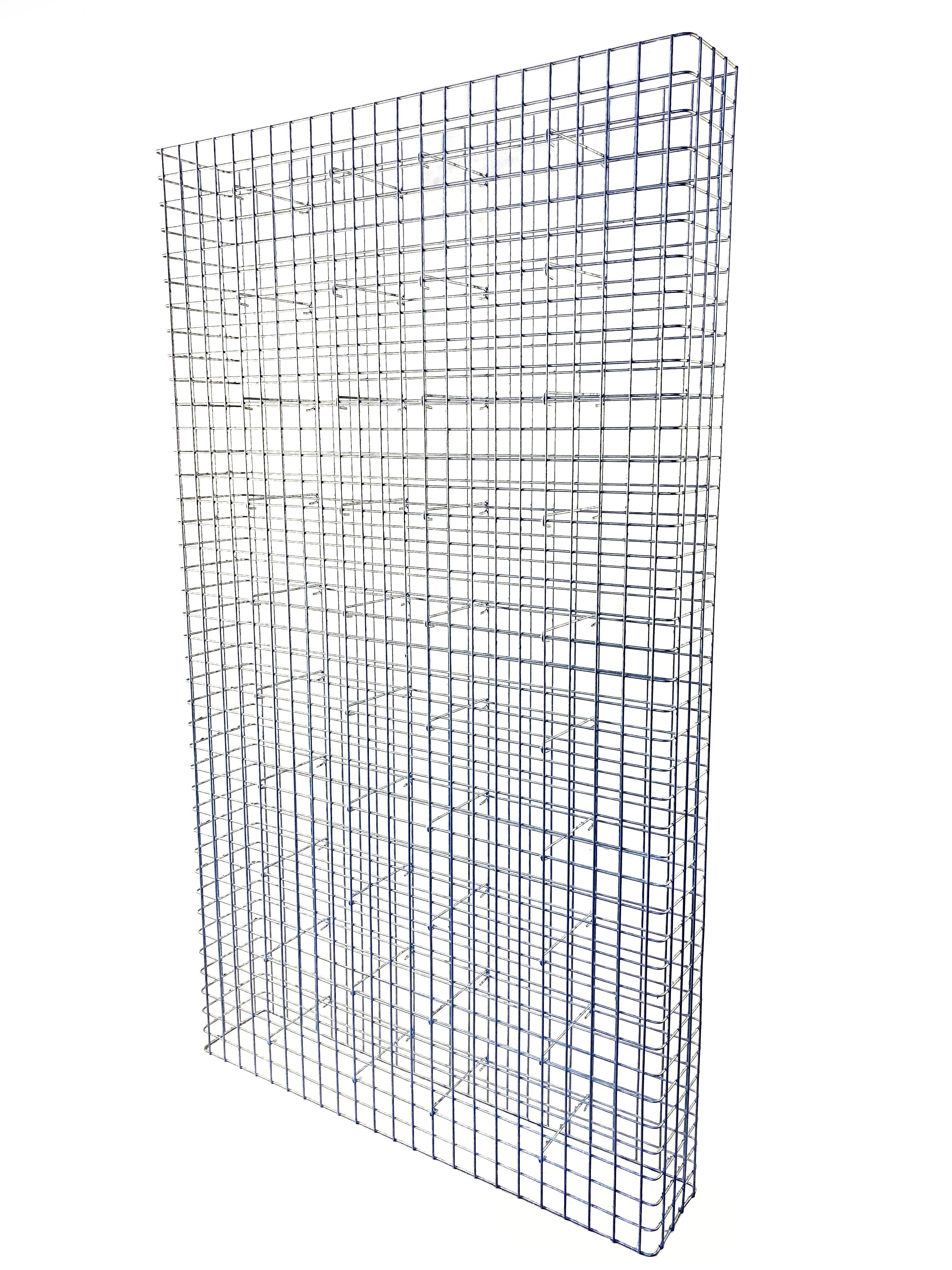 Gabião galvanizado a quente 117 cm x 200 cm x 22 cm, malhagem 5 cm x 5 cm, totalmente soldado