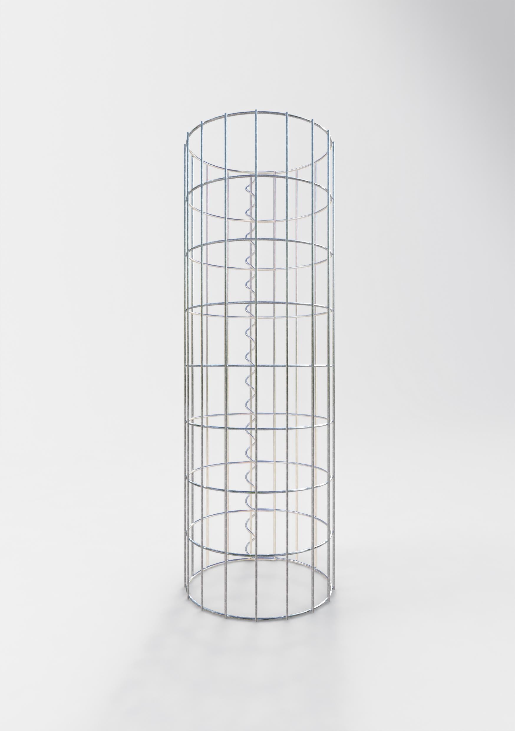 Colonne de gabion ronde 27 cm de diamètre, 80 cm de hauteur, maille 5 cm x 10 cm