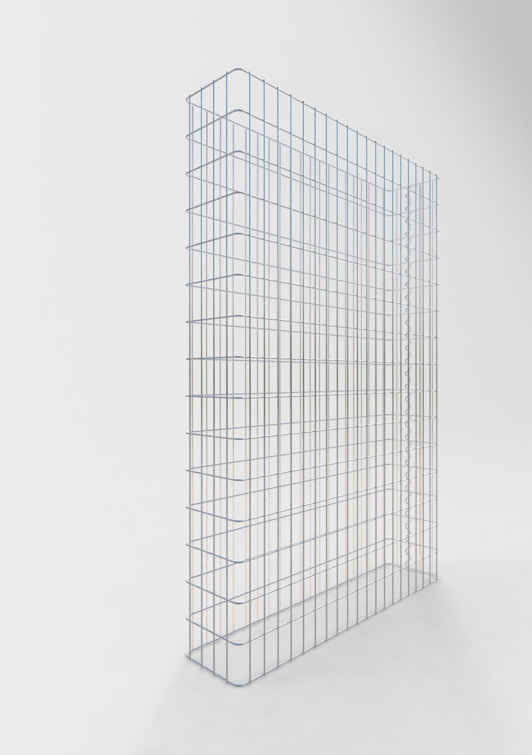 Recinzione in gabbioni lunghezza 102 cm, altezza 200 cm, profondità 22 cm, maglia 5 x 10 cm