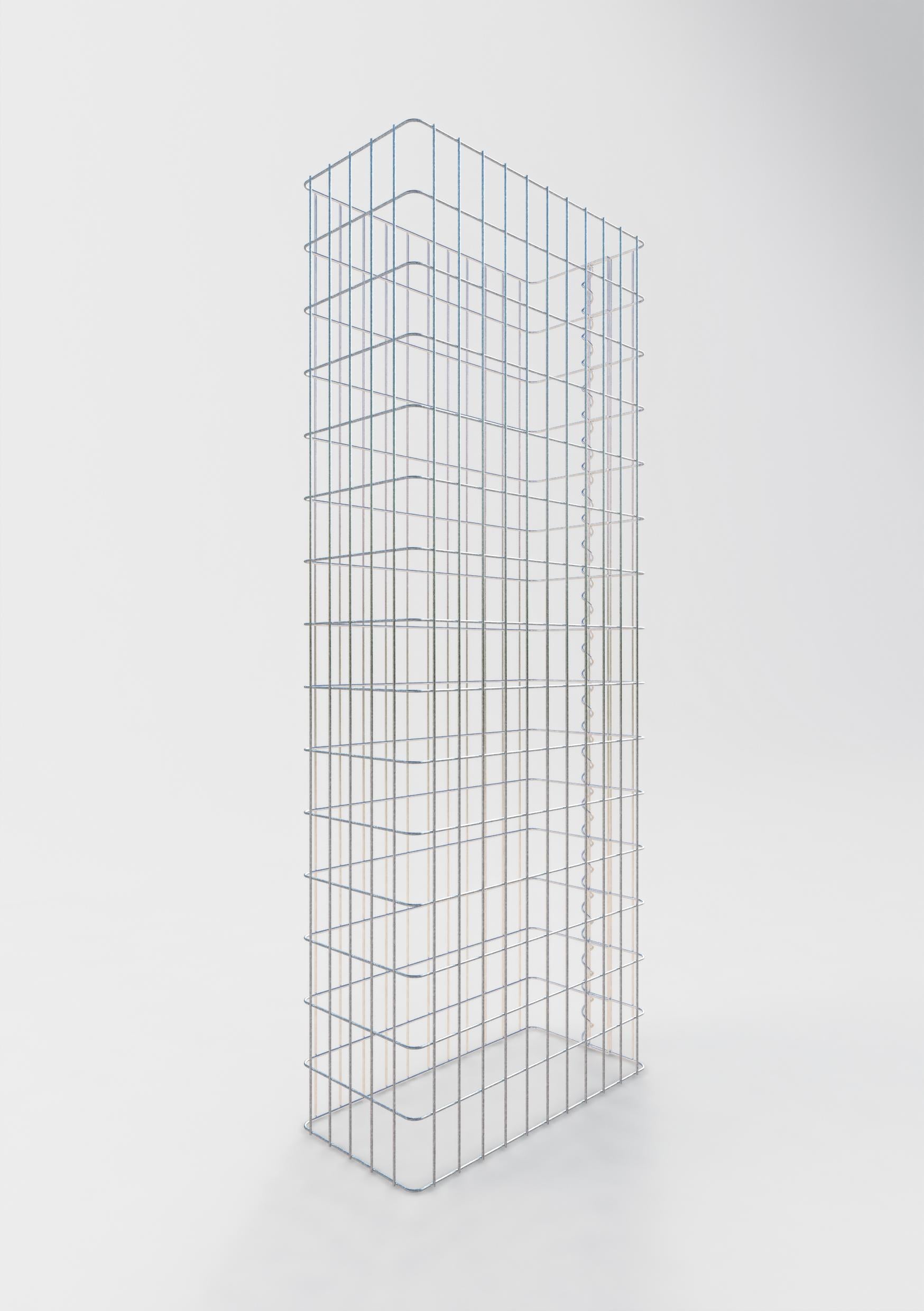 Clôture en gabion Longueur 57 cm, hauteur 180 cm, profondeur 27 cm, mailles 5 x 10 cm