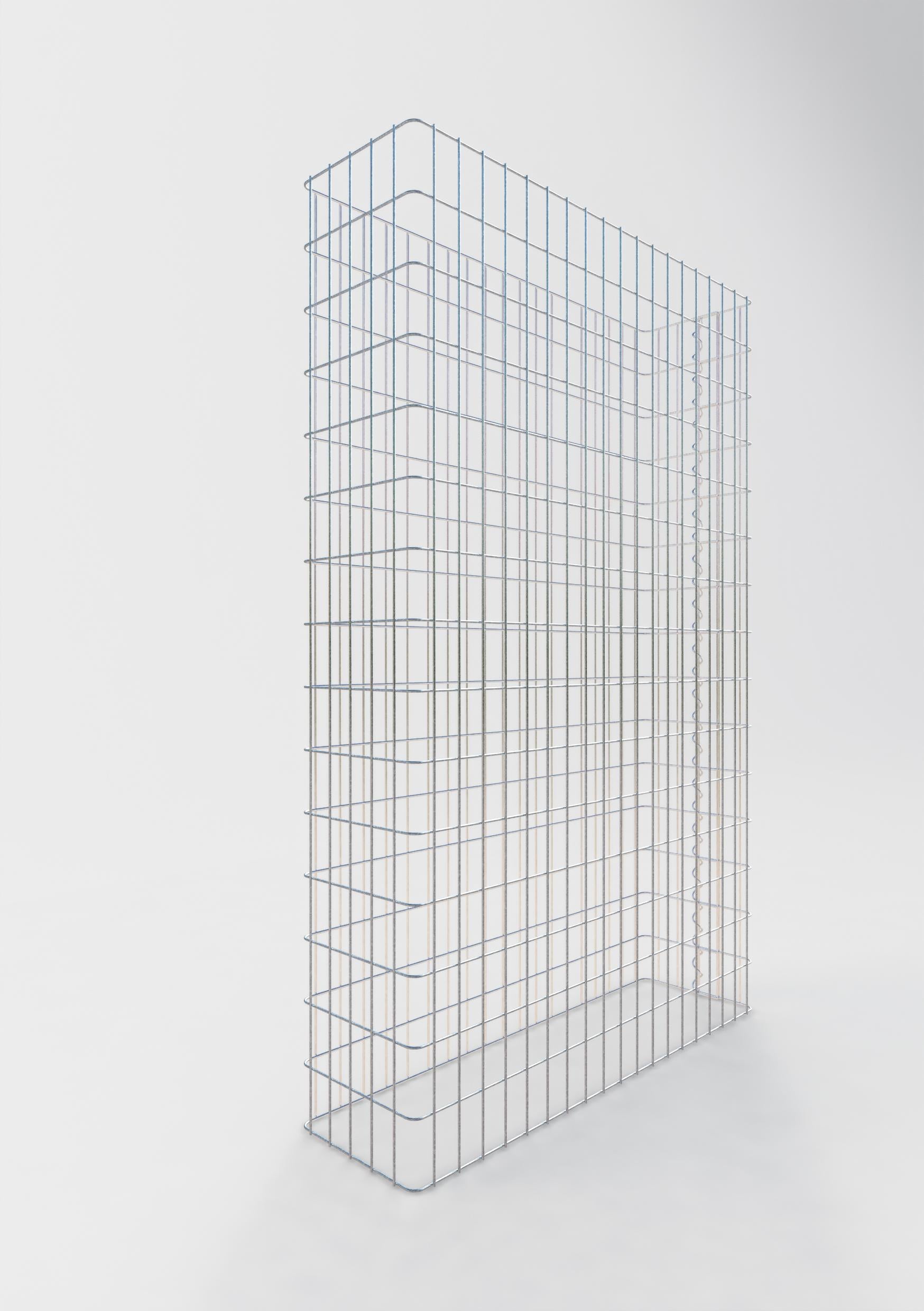 Clôture en gabion Longueur 97 cm, hauteur 200 cm, profondeur 27 cm, mailles 5 x 10 cm