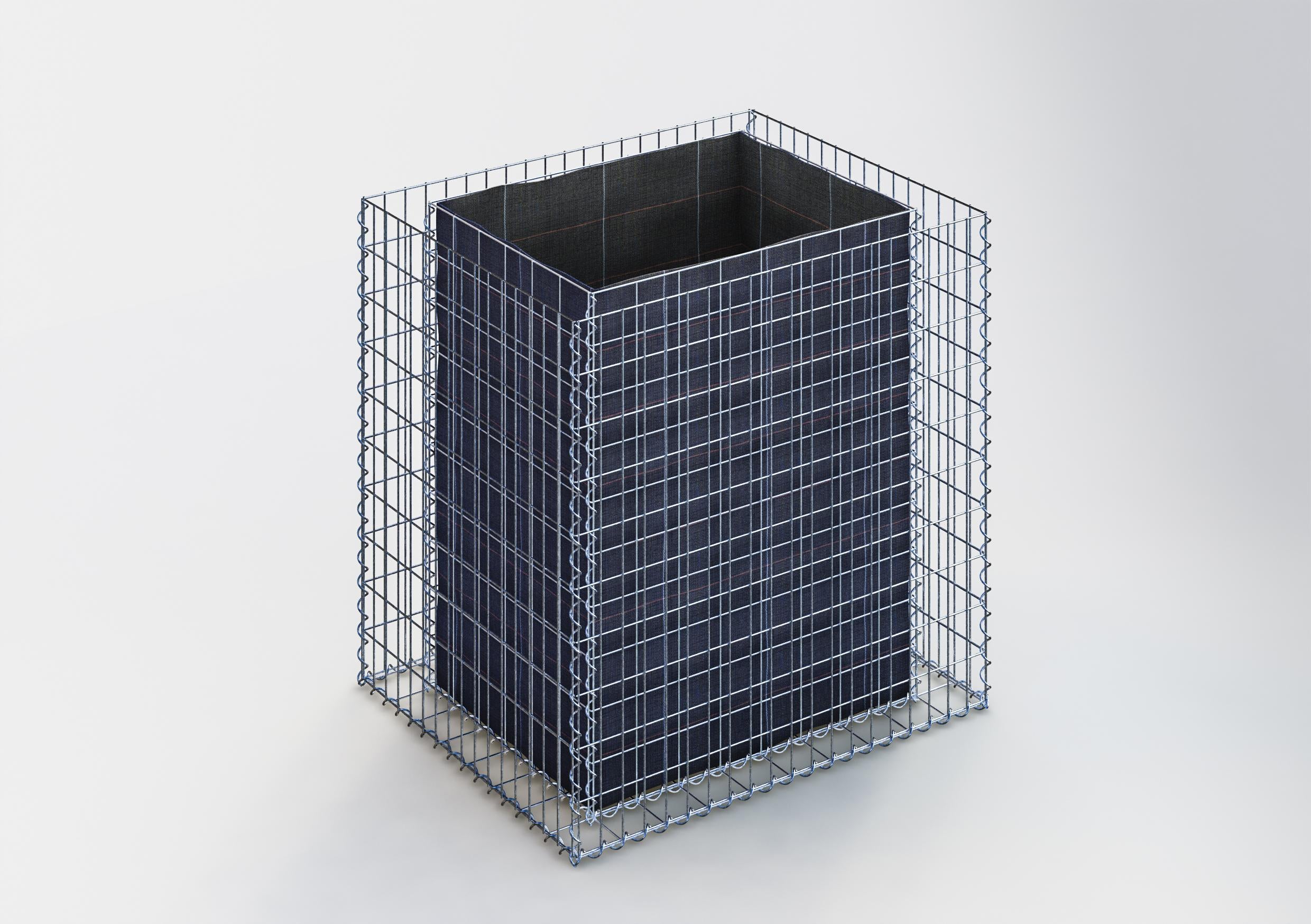 Raised bed square 100 cm x 100 cm x 80 cm (L x H x D), mesh size 5 x 10 cm, wall thickness 10 cm