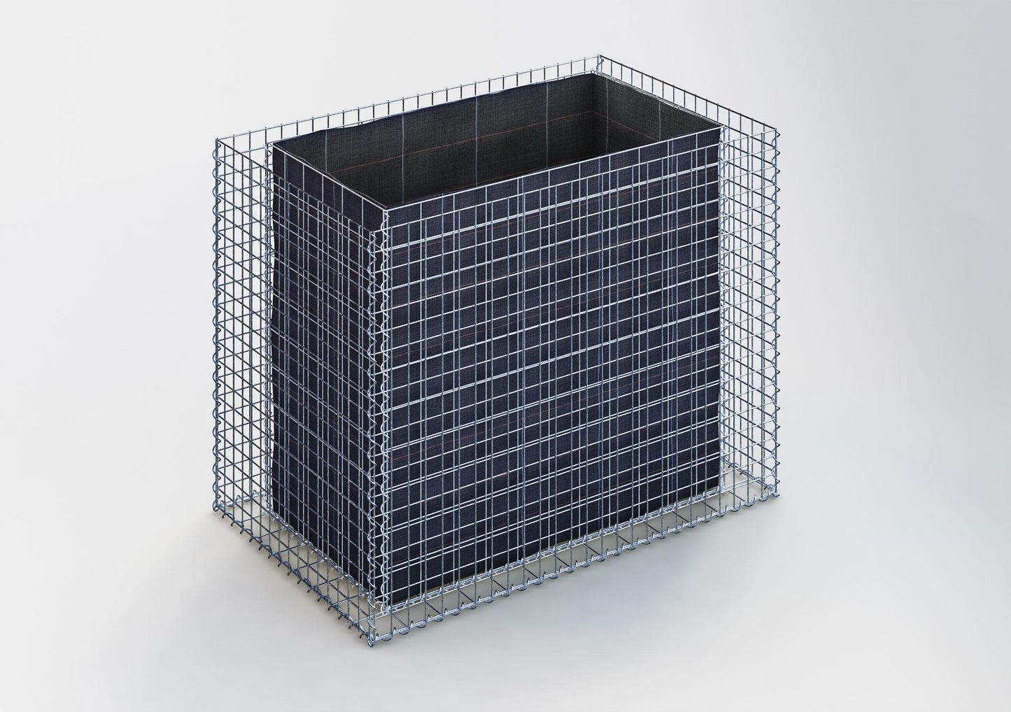 Raised bed square 130 cm x 100 cm x 80 cm (L x H x D), mesh size 5 x 5 cm, wall thickness 10 cm