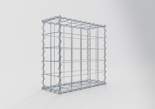 Gabione 50 cm x 50 cm x 20 cm (L x H x T), Maschenweite 10 cm x 10 cm, Spirale