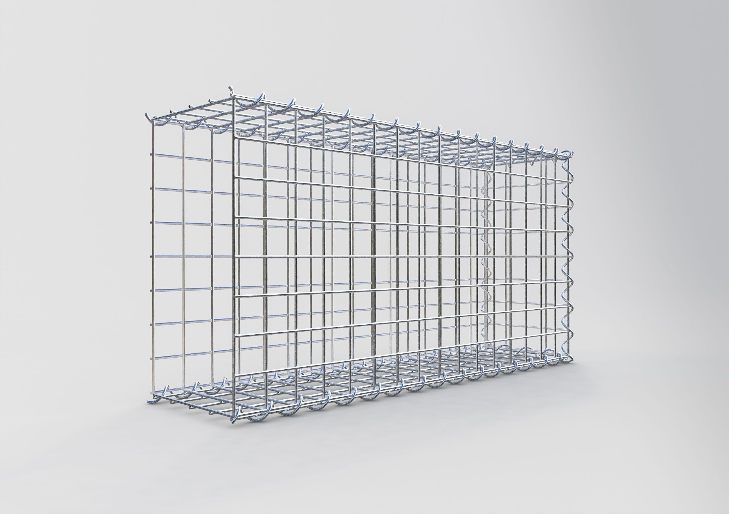Add-on schanskorf type 2 80 cm x 40 cm x 20 cm (L x H x D), maaswijdte 5 cm x 5 cm, spiraalvormig