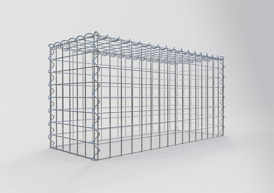 Gabion rapporté type 3 80 cm x 40 cm x 30 cm (L x H x P), mailles 5 cm x 5 cm, spirale