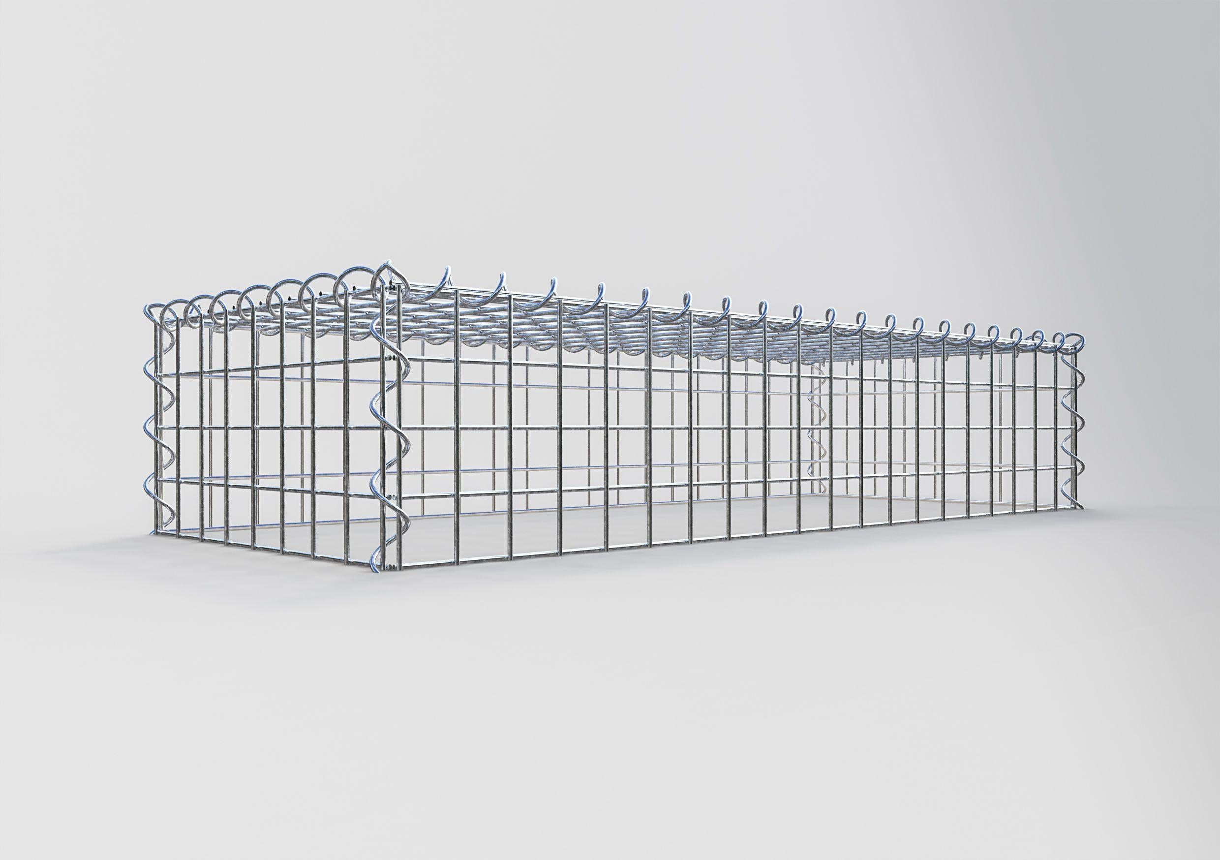 Gavión complementario tipo 3 100 cm x 20 cm x 40 cm (L x A x P), malla 5 cm x 5 cm, espiral