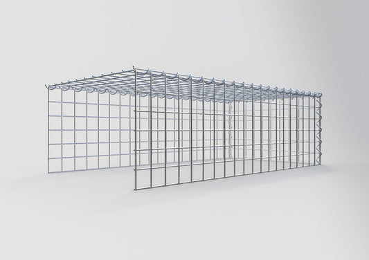 Anbaugabione Typ 4 100 cm x 30 cm x 50 cm (L x H x T), Maschenweite 5 cm x 5 cm, Spirale