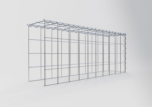 Anbaugabione Typ 4 100 cm x 40 cm x 20 cm (L x H x T), Maschenweite 10 cm x 10 cm, Spirale