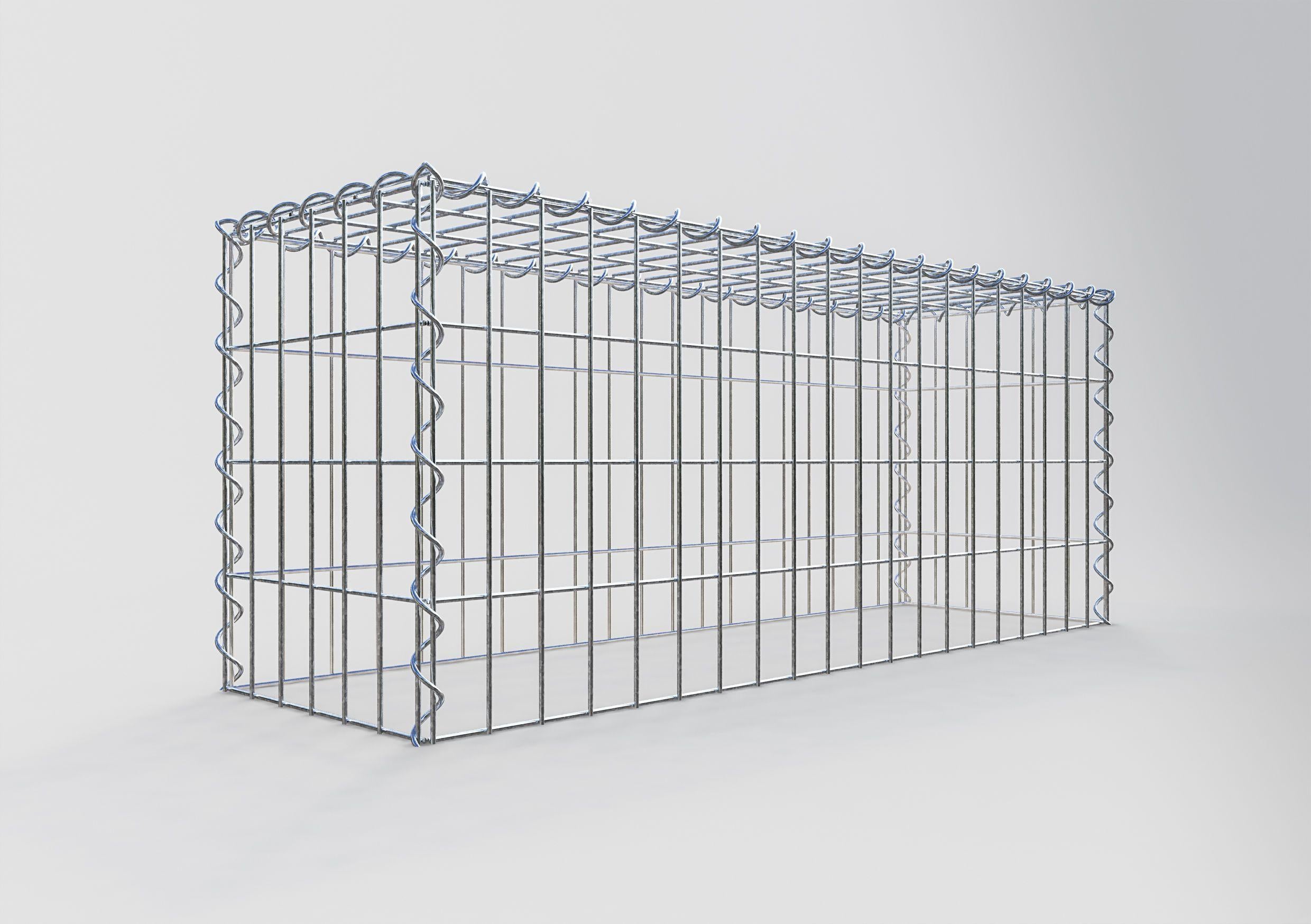 Gavión complementario tipo 3 100 cm x 40 cm x 30 cm (L x A x P), malla 5 cm x 10 cm, espiral