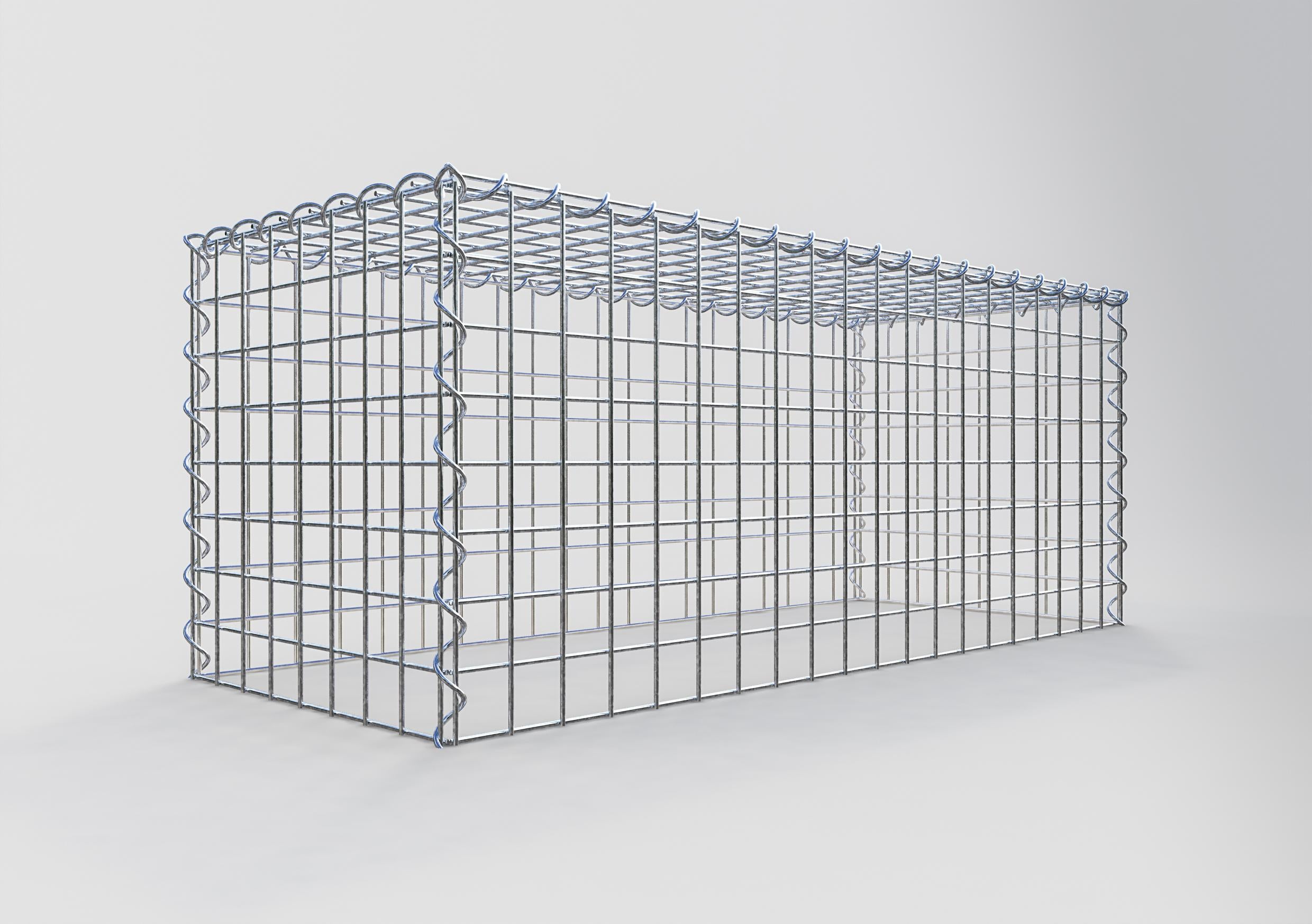 Add-on schanskorf type 3 100 cm x 40 cm x 40 cm (L x H x D), maaswijdte 5 cm x 5 cm, spiraalvormig