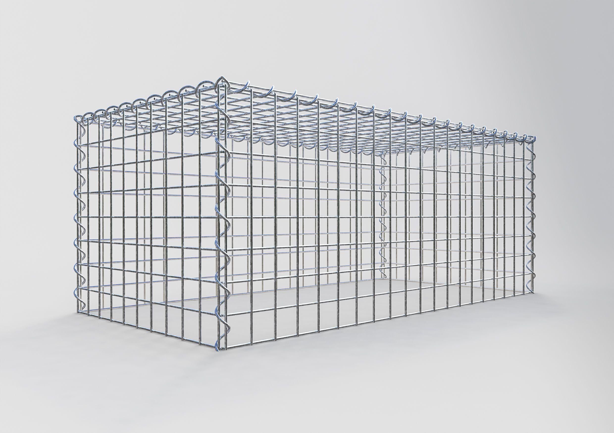 Gavión complementario tipo 3 100 cm x 40 cm x 50 cm (L x A x P), malla 5 cm x 5 cm, espiral