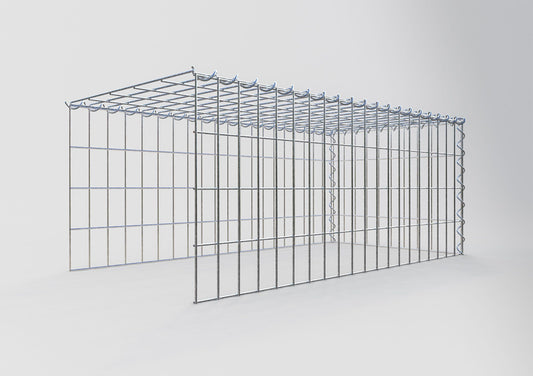 Anbaugabione Typ 4 100 cm x 40 cm x 50 cm (L x H x T), Maschenweite 5 cm x 10 cm, Spirale