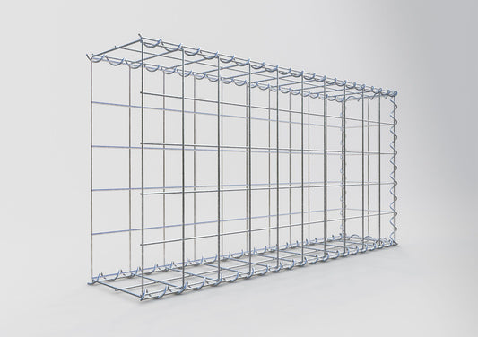 Gabion rapporté type 2 100 cm x 50 cm x 20 cm (L x H x P), mailles 10 cm x 10 cm, spirale