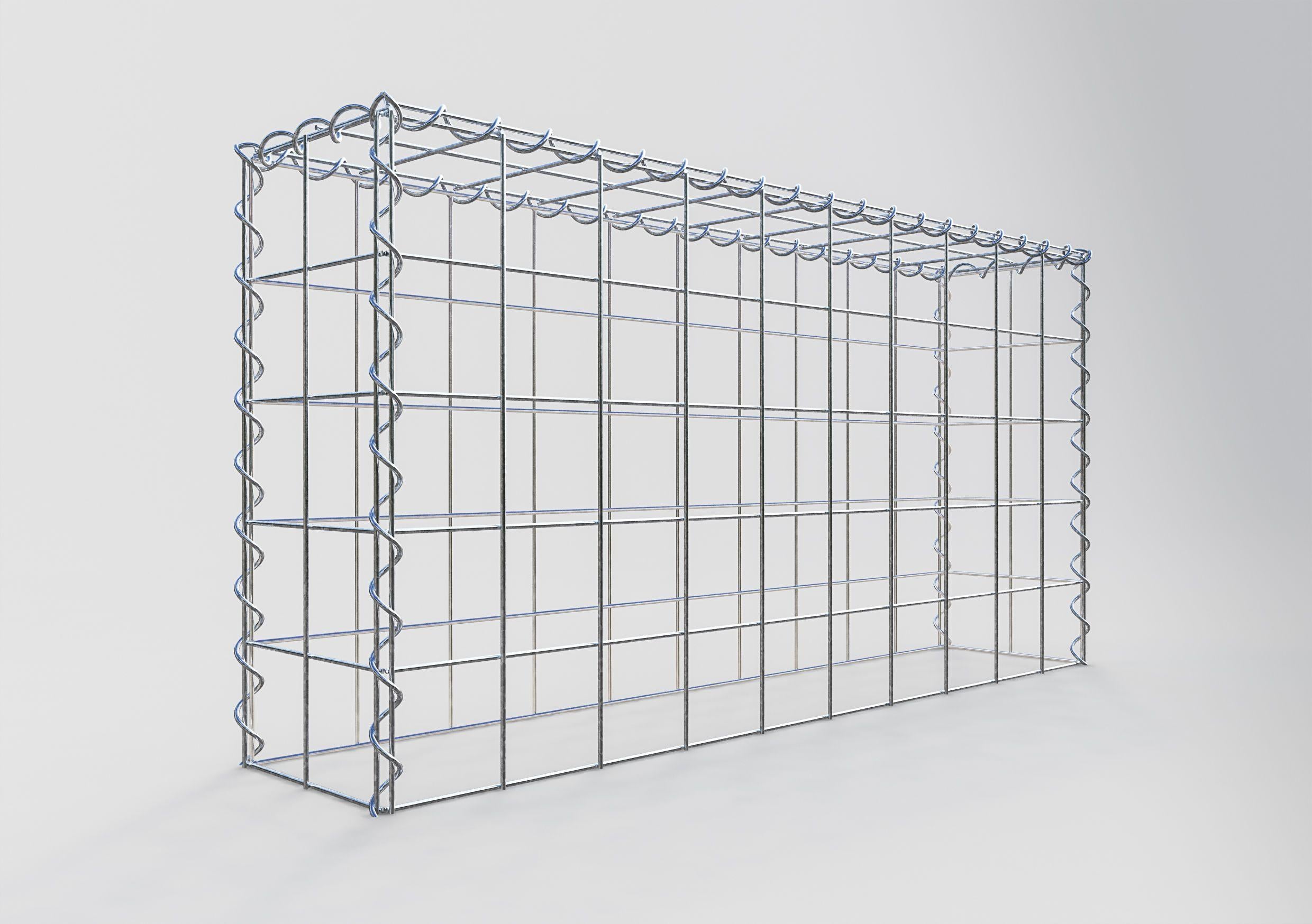 Extra gabion typ 3 100 cm x 50 cm x 20 cm (L x H x D), maskstorlek 10 cm x 10 cm, spiral