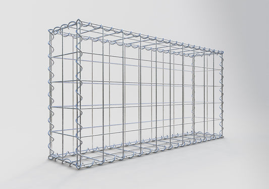 Gabion 100 cm x 50 cm x 20 cm (L x H x D), mesh size 10 cm x 10 cm, spiral