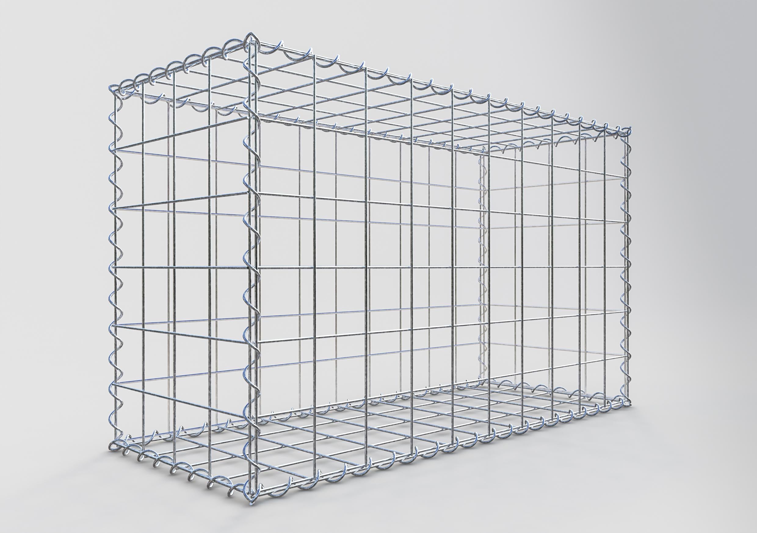 Gabion 100 cm x 60 cm x 40 cm (L x H x P), mailles 10 cm x 10 cm, spirale