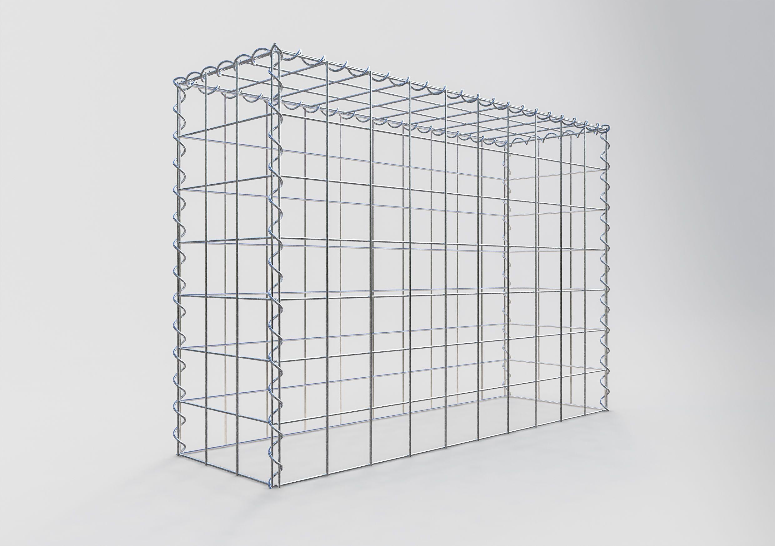 Gavión adulto tipo 3 100 cm x 70 cm x 30 cm (largo x alto x profundidad), tamaño de malla 10 cm x 10 cm, espiral