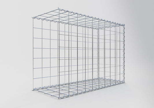 Gabion rapporté type 2 100 cm x 70 cm x 40 cm (L x H x P), mailles 10 cm x 10 cm, spirale