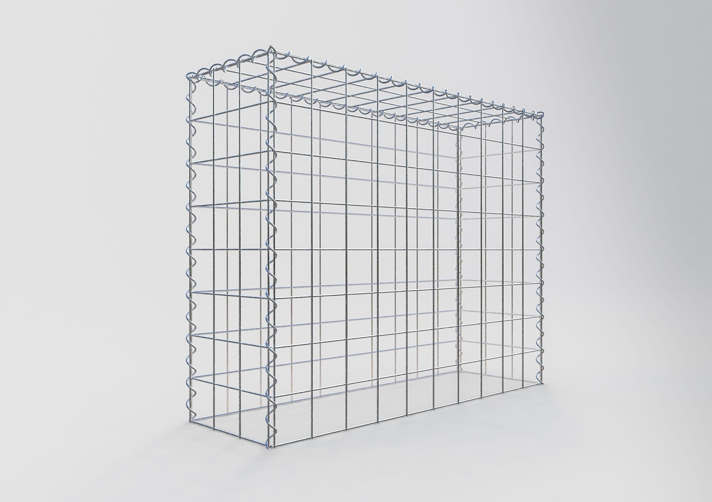 Gavión adulto tipo 3 100 cm x 80 cm x 30 cm (largo x alto x profundidad), tamaño de malla 10 cm x 10 cm, espiral