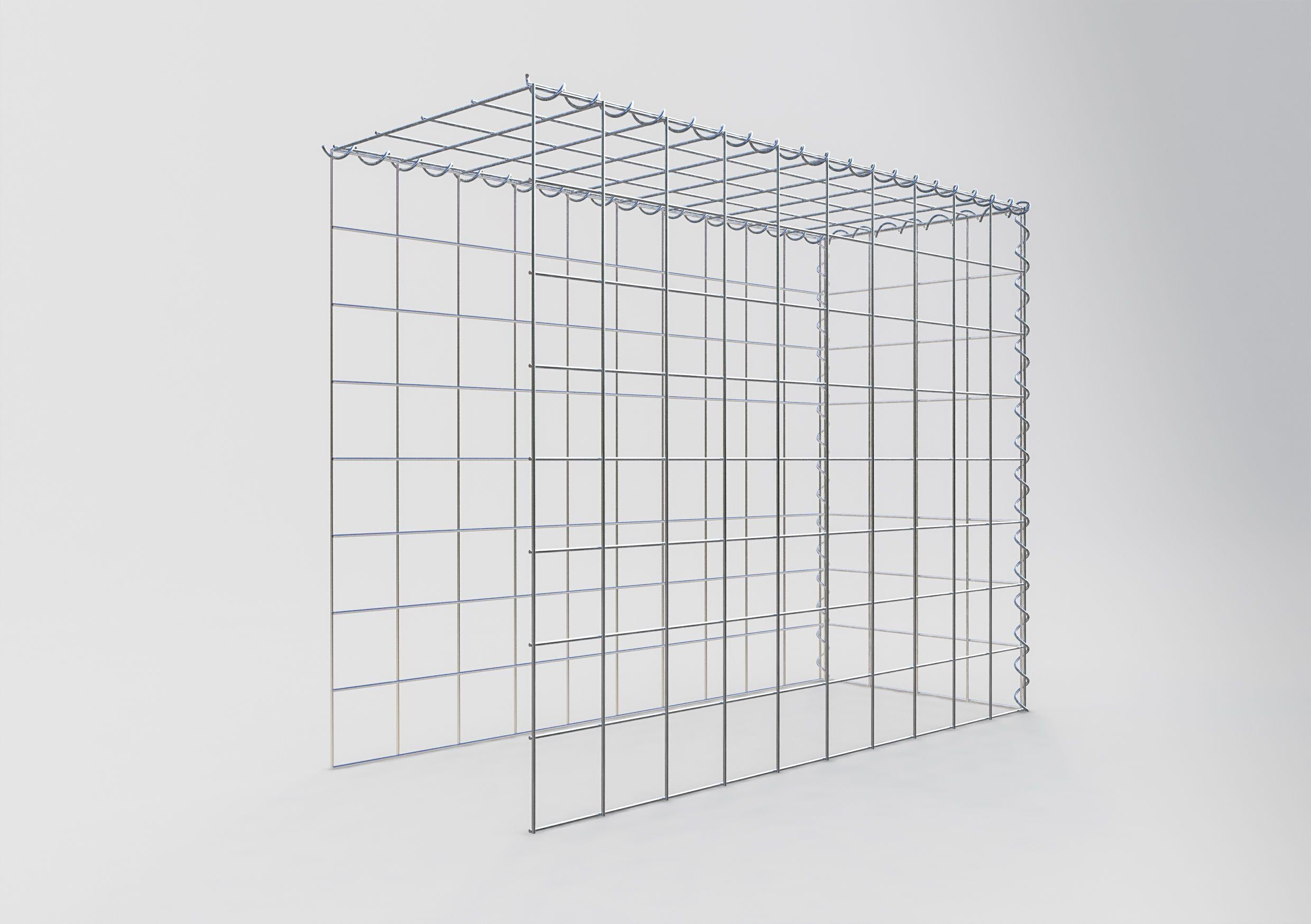 Gabião tipo 4 100 cm x 80 cm x 40 cm (C x A x P), malhagem 10 cm x 10 cm, espiral