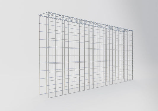 Extra gabion typ 4 200 cm x 100 cm x 20 cm (L x H x D), maskstorlek 10 cm x 10 cm, spiral