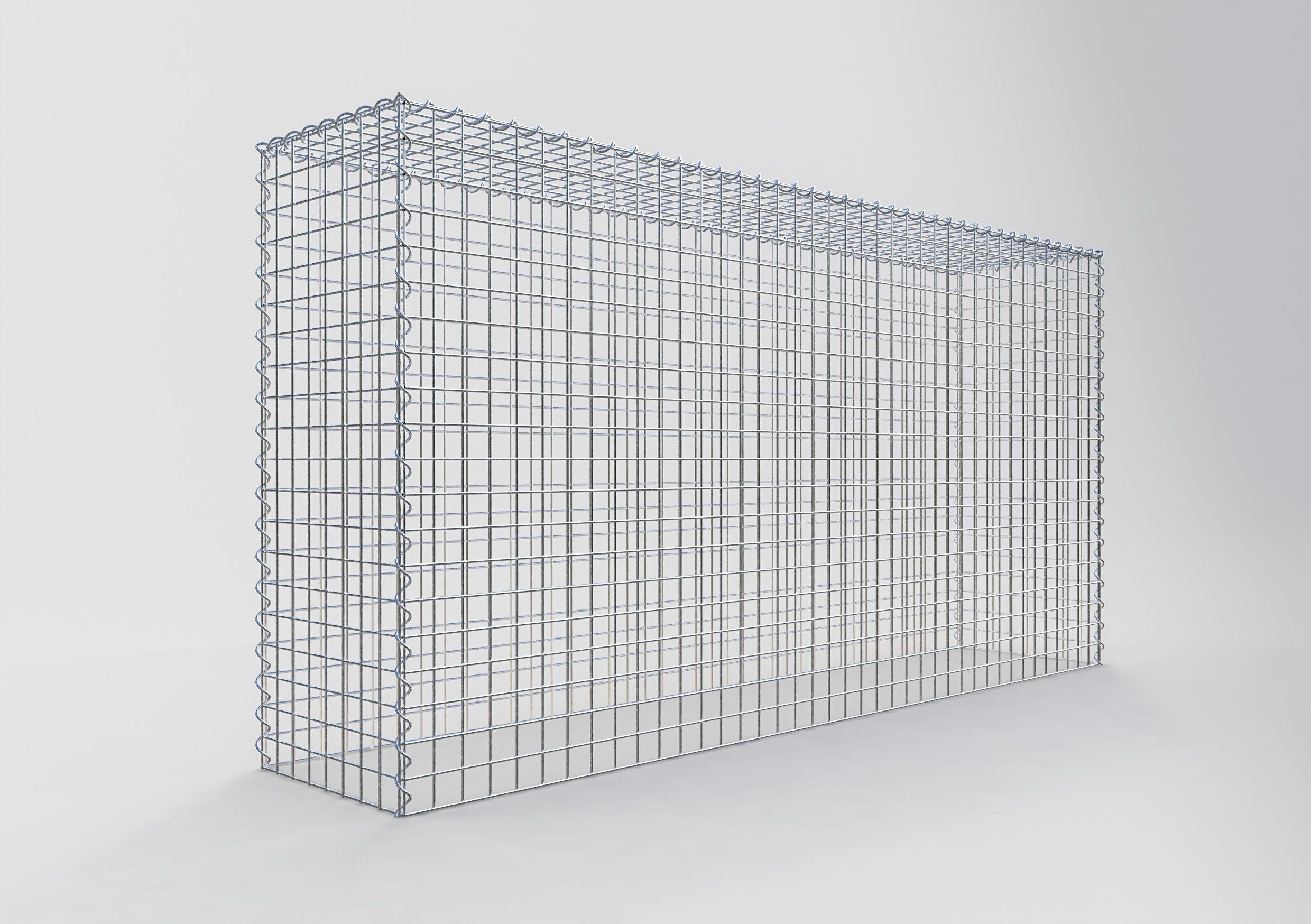 Gabion rapporté type 3 200 cm x 100 cm x 40 cm (L x H x P), mailles 5 cm x 5 cm, spirale