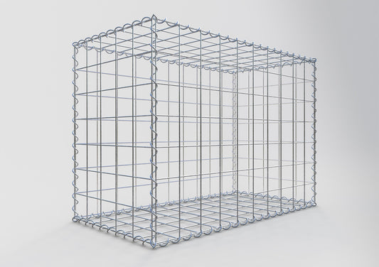 Gabião 100 cm x 70 cm x 50 cm (C x A x P), malhagem 10 cm x 10 cm, espiral