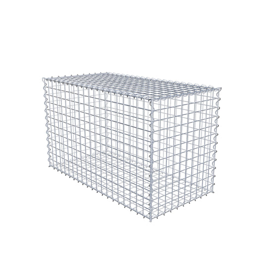 Gabione 100 cm x 60 cm x 50 cm (L x H x T), Maschenweite 5 cm x 5 cm, Spirale