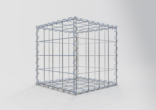 Gabion 40 cm x 40 cm x 40 cm (L x H x D), mesh size 10 cm x 10 cm, spiral