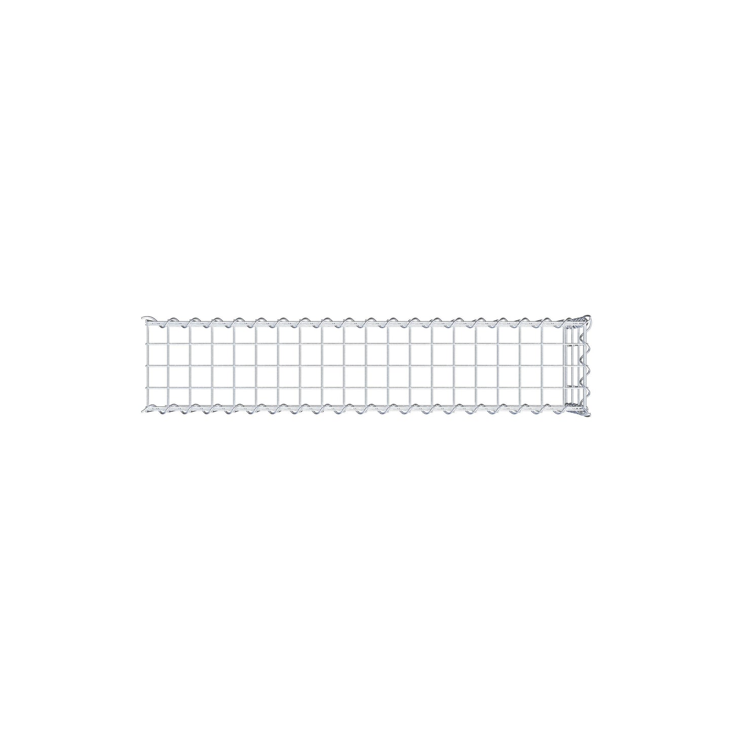 Gabion rapporté type 4 100 cm x 30 cm x 20 cm (L x H x P), mailles 5 cm x 10 cm, spirale