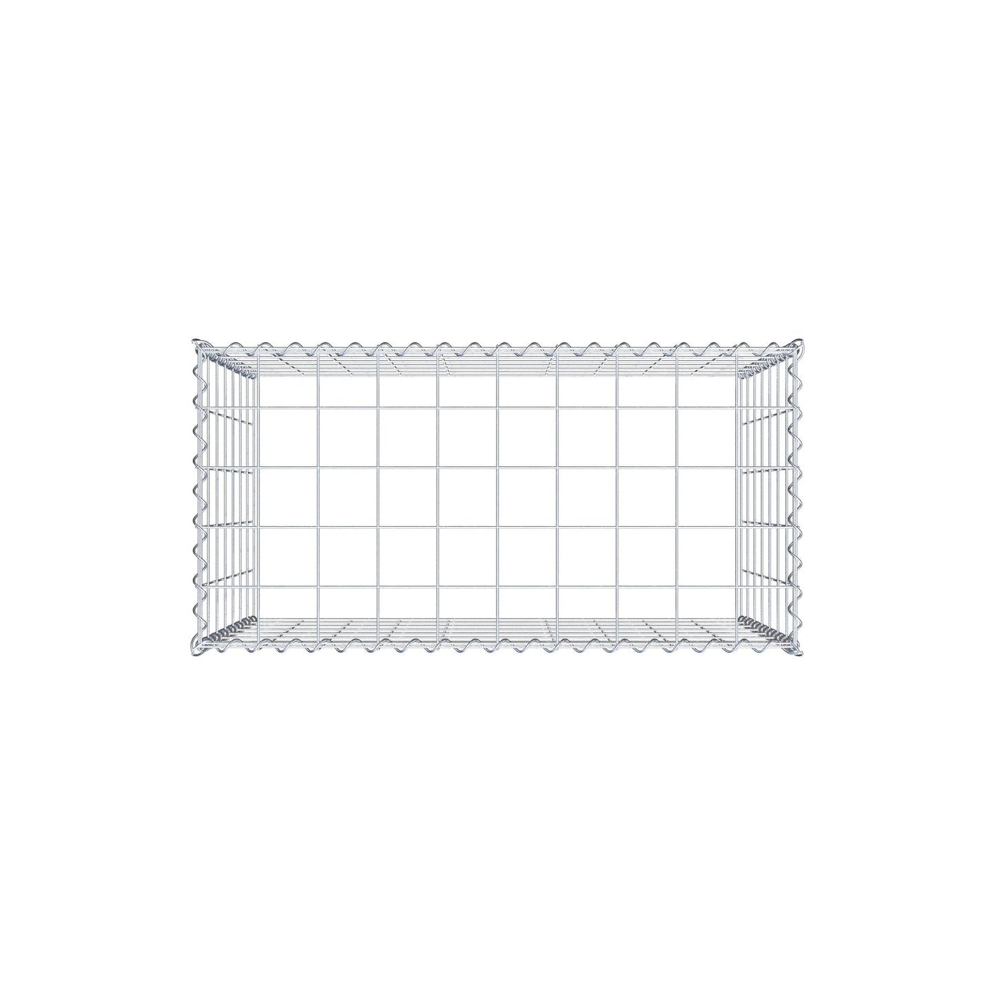 Extra gabion typ 3 100 cm x 70 cm x 50 cm (L x H x D), maskstorlek 10 cm x 10 cm, spiral