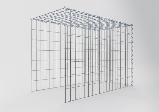 Grown-on gabion type 4 100 cm x 70 cm x 50 cm (L x H x D), mesh size 5 cm x 10 cm, spiral